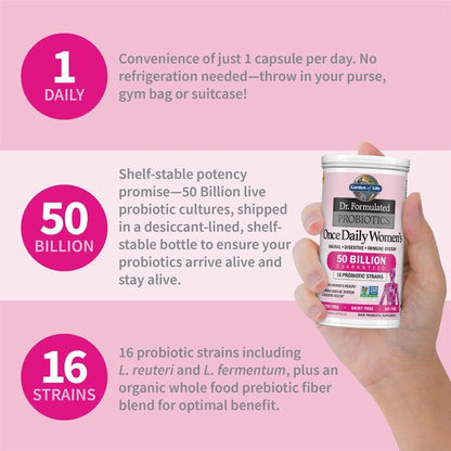 Dr. Formulated Probiotics Once Daily Women's Shelf-Stable 30 Capsules